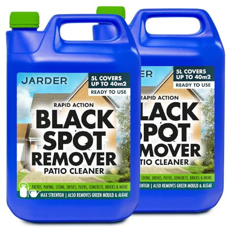 Jarder 2 x 5L Max Strength Black Spot Remover & Patio Cleaner for Paths, Steps, Driveways, Stone, Sandstone, Block Paving, Concrete & More