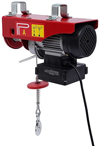 Treuil Électrique À Câble Avec Télécommande Sans Fil Treuil Électrique À Câble Avec Télécommande 220V Rouge, Noir Avec Moteur En Cuivre Pur Et Câble En Acier Galvanisé