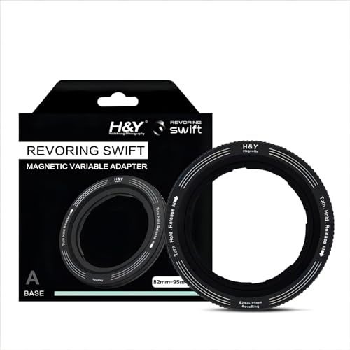 H&Y Swift - Anello adattatore magnetico variabile, 82-95 mm, per sistema REVORING e Swift