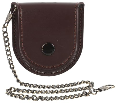 ifundom Étui de Montre de Poche Rétro PU Pochette de Voyage Portable pour Montre Gousset Homme Élégant et Pratique pour Vintage Outdoors