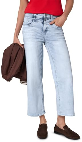 Street One Jean Large à Jambes Larges, Coupe Ample, Blanchi, Couleur aléatoire, délavé 32