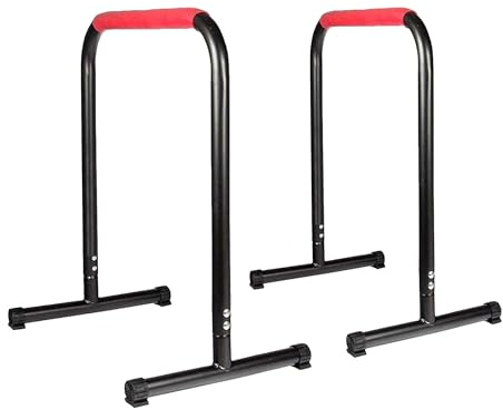 MAXSTRENGTH Multifunctional Dip Station Heavy Duty Dip Stands Fitness Bar with Connector Dip bar Station Stabilizer Parallette Push Up Stand Workout Equalizer for Calisthenics