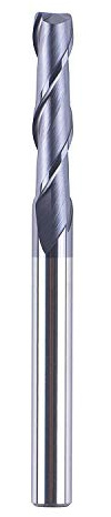 SpeTool 2 Flutes 1/4 inch Shank, Extra Long(3 inches) Carbide End Mill TiAlN Coated HRC55 Spiral UpCut CNC Bits