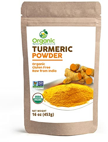 Organic Turmeric Powder w/Curcumin | 16oz or 454g | USDA Organics and Non-GMO | 100% Raw and Natural by OSR