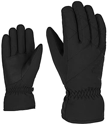 Ziener Damen Kaila Ski-Handschuhe/Wintersport | warm gefüttert, black, 7.5