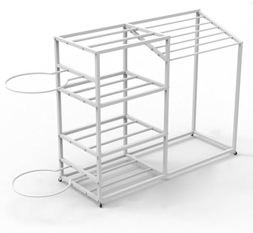 Yoga-Mattenständer Yogamattenhalter Home Yoga-Mattenhalter Stand mit Rad, Foam Roller Storage Display Rack für Fitnessstudio/ Work Out Raum, Boden Yoga-Mattenständer für Organisieren Pilates Übung Pa