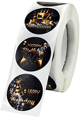 SEWACC 2rollen Geburtstag Aufkleber Dekorative Etiketten Für Selbstklebende Sticker Für Kindergeburtstage Hochzeiten Und Feiern Einfach Zu Verwenden Entfernen