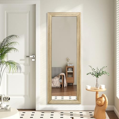 AAZZKANG Stor spegel full längd träram 110 L x 35 W cm rektangulära helkroppsspeglar för sovrum vardagsrum badrum entré hall hängande