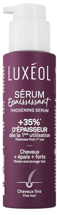 LUXEOL - Sérum Epaississant Sans Rinçage - +35% D'Epaisseur Dès la 1ère Utilisation* - Efficacité Prouvée - à l'Algue Rouge, Protéine de Riz & Acide Hyaluronique - Fabriqué en France - 100 ml