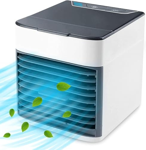 Climatiseur portable, mini ventilateur ultra puissant purificateur humidificateur humidificateur 3 en 1 refroidisseur personnel Arctic 3 vitesses