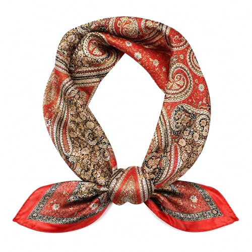 MAIRY Scarfs Women Silk Small Square Scarf Lightweight Neckerchief with Vibrant Prints Versatile Headscarf for Fashion Gift for Any Occasion GBSD07439