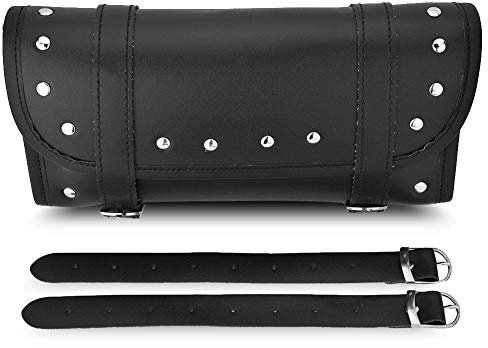 Sac à outils de moto, sac à outils de moto étanche en cuir synthétique noir, sac à outils pour fourche avant et arrière, sac à outils, sac de guidon, sacoche, sacoche, sacoches de selle de moto