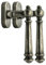 Hochwertiges Fenstergriff Set 2 x FG Kos Antik Iron L-Form Fensterbeschlag