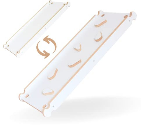 mumy easySLIDE | Toboggan et Rampe d'escalade pour l'entraînement Moteur des Enfants | Meubles de Chambre à Coucher Style Nordique | fabriqués en Italie avec matériaux durables Bois Blanc et Naturel
