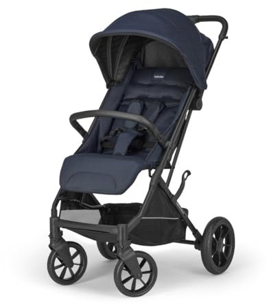 Inglesina Zenit Cochecito Compacto, Azul, Rendimiento Excelente, Confortable, hasta 22kg, Ruedas Grandes, Asiento Espacioso, Exclusivo de Amazon