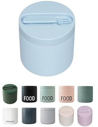 Design Letters termobehållare för mat | lunchlåda för vuxna | termolåda för mat | Dubbelväggig isolerad matlåda | termobehållare mat BPA-fri | termoskål för att go, varm mat | 530 ml
