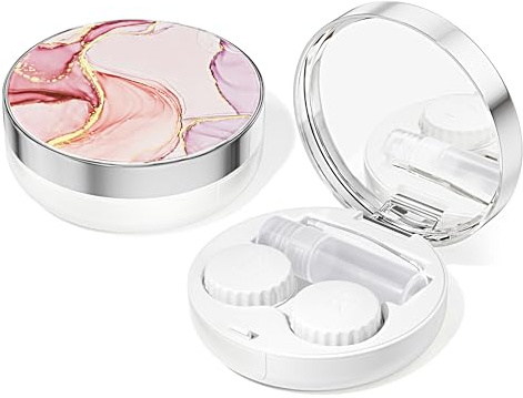 Lishae 5 In 1 Contact Lens Case With Mirror Bottle Tweezers And Remover Tool