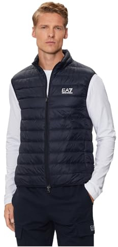 EA7 Emporio Armani Gilet da Uomo Packable Core Identity (IT, Testo, XL, Regular, Regular, Armani Blue)