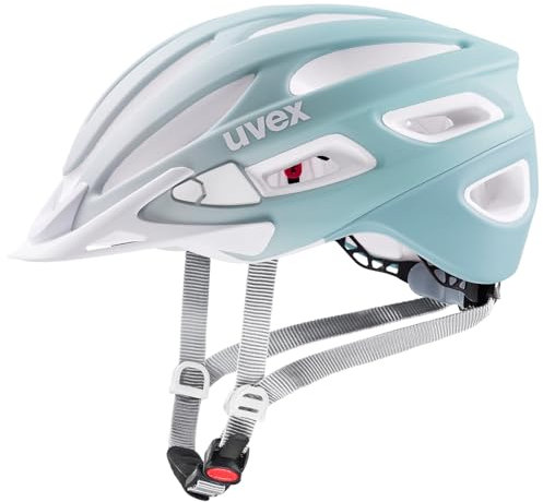 uvex True cc - Leichter Allround-Helm für Damen - individuelle Größenanpassung - erweiterbar mit LED-Licht - Papyrus-Peacock matt - 55-58 cm
