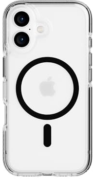 Tech21 EvoCrystal for iPhone 16 Compatible with MagSafe - Impact Protection Case 15x Military Standard Tested - in Black