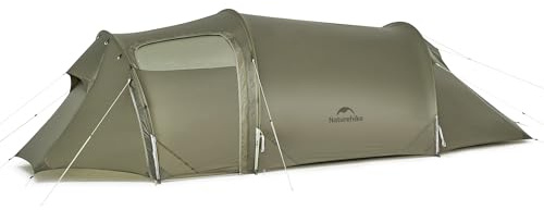 Naturehike Opalus UL Tunnelzelt 2/3 Personen Familienzelt Geräumiges Leichtes mit Markise Zelt 4 Saison Rucksackzelt für Camping Backpacking Outdoor