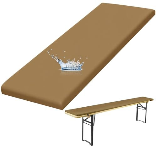 Yekuhe Beer Bench Cushions 220 x 25 120 x 40 130 x 40 160 x 40 180x40 Garden Padded Beer Seat Pad Rectangle Cushion for Outdoor Porch Swing Long Chair(Dark Khaki,110x30x3cm thick)