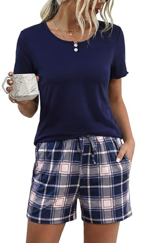 Aseniza Ladies Pyjamas Sets Short Sleeve 2 Piece Casual Lounge Wear