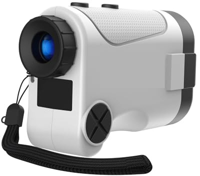 6X Monokulärt Teleskop 600M 800M/Avståndsmätare Golf Jaktavståndsmätare Avståndsmätare Vinkelhastighet Mät HöG Precision(800M White)