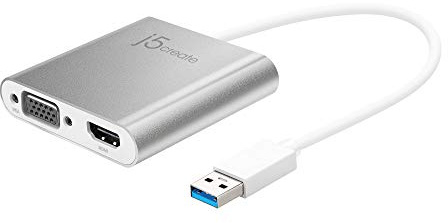 j5create JUA360 USB 3.0 to Dual VGA HDMI Multi-Monitor Adapter