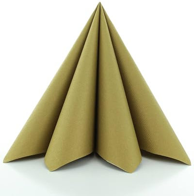 Sovie HORECA Serviette GOLD aus Linclass Airlaid, 40 x 40cm, 1/4 Falz, 50 Stück, hochwertige Einwegservietten für Gastronomie Hotel Catering und elegante Tischdekoration