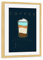 artboxONE Poster mit Rahmen Kiefer 60x40 cm Coffee Caramel Macchiato von Anna Kozlenko - gerahmtes Poster