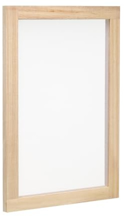 PATIKIL 11.8x7.9 Wooden Paper Making Screen, Paper Making Mold Frame Papermaking Mould Deckle for DIY Paper Craft Tool Dried Flower Handcraft, Natural Color
