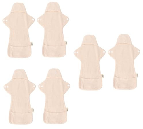 JECOMPRIS 6stücke Waschbare Stoffbinden Aus Baumwolle Wiederverwendbare Menstruationspads Für Damen Umweltfreundliche Hygienelösung Für Menstruations Und Wochenbettzeitraum Lang
