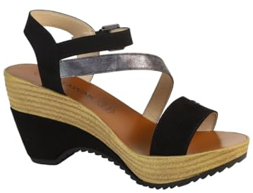 CHATTAWAK 18 hmaelleplata40, Sandalia con talón Mujer, Plata, 40 EU