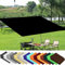 Sonnensegel inkl Befestigungsseile 150 x 200 cm 95% UV Schutz, Regenschutz, Premium Polyester Hdpe-Sonnenschutz-Schattennetz für Balkon, Pool Und Garten, Schwarz