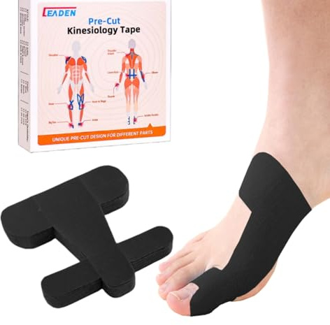 IEADEN Precut Kinesiology Tape for Bunion, 40 Pcs, Black