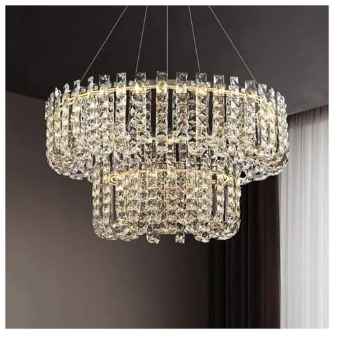 Lámparas de araña LED de Cristal de Lujo Modernas, lámpara Colgante LED para Sala de Estar, Comedor, Villa, luminaria de suspensión