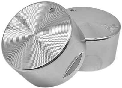 YAZWUR Set da 2 Manopole Universali in Metallo per Fornelli a Gas con Blocco e Controllo per Piano Cottura e Forno a Gas in Cucina (6mm)