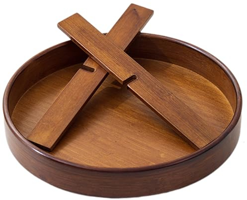 Organizador giratorio de madera - Estante giratorio de 30,5 cm, soporte de almacenamiento para cosméticos, módulo de soporte de encimera, instalación de gabinete de maquillaje, botella de condimentos