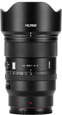 VILTROX 50mm F1.4 Pro Z Objektiv Vollformat Autofokus Lichtstarke Festbrennweite mit Hyper VCM Motor Kompatibel mit Nikon Z-Mount Kameras Z5 Z50 Z50II Z6 Z6II Z6III Z7 Z7II Z8 Z9 Z30 ZF ZFC
