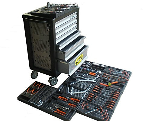 Bensontools Werkstattwagen 1125 tlg Werkzeugwagen gefüllt Werkzeug Kugelgelagerte Laden, 1 Stück, XXL, 8563