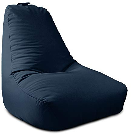 rucomfy Beanbags Large Adult Indoor/Outdoor Bean Bag Chair, Home & Garden Recliner Seat, Durable & Water Resistant 97 x 82 x 80cm (Navy Blue)