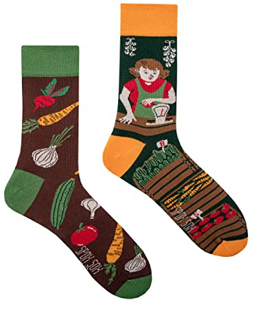 Spox Sox - calcetines coloridos, divertidos y extravagantes - un regalo divertido, 40-43, Tienda de verduras