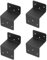 QUARKZMAN 4 Stück Z-Halterungen, Eisen-Doppelwinkel-Profil-Eckwinkelstütze für Regal Möbel Pavillon, 3,2x2,36x2, Schwarz
