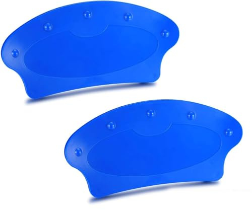 2 Pieces Playing Cards holder, Hands Free Playing Card Storage Box, Blue Plastic Standing Fan Shaped Playing Card Holder