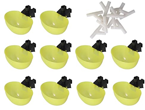 Large Capacity Automatic Pigeon Waterer Poultry Drinking Bowl for Pet Bird Parrots Chickens (6mm)