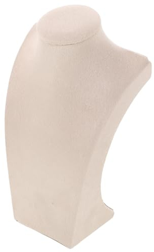 BESPORTBLE Espositore per Gioielli e Supporto Busto Collana Crema, 20 Cm, Design Contemporaneo per Negozi e Fiere, Porta Collane Versatile per Esposizione Professionale