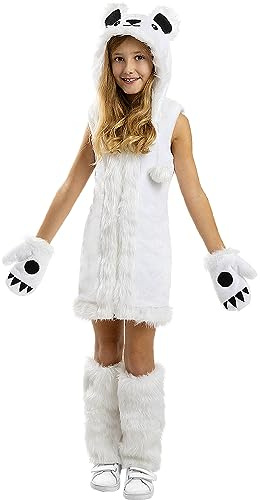 Funidelia | Disfraz de oso polar para niña Animales, Oso - Disfraz para niños y divertidos accesorios para Fiestas, Carnaval y Halloween - Talla 10-12 años - Blanco