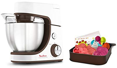 Moulinex QA51K110 Masterchef Gourmet Baking with Kids - Robot pastelero, acero inoxidable, 4,6 litros, acero inoxidable