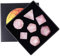 KYEYGWO Rosenquarz Kristall Polyedrische Würfel Set, 7pcs Reiki Heilung Stein Polyedrischer Spielwürfel für Dungeons und Dragons RPG DND Dice Tischkartenspiele Brettspielwürfel